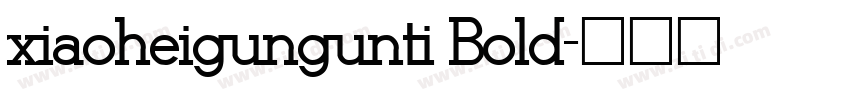 xiaoheigungunti Bold字体转换